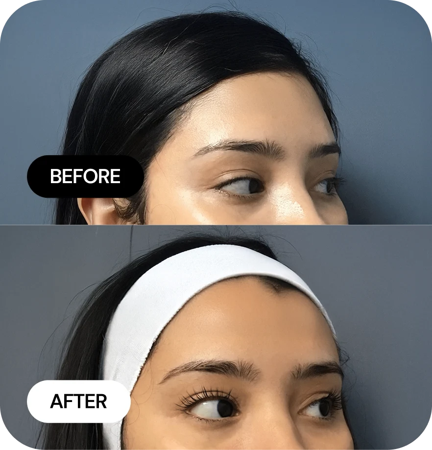 Lash Lift & Tint before and after