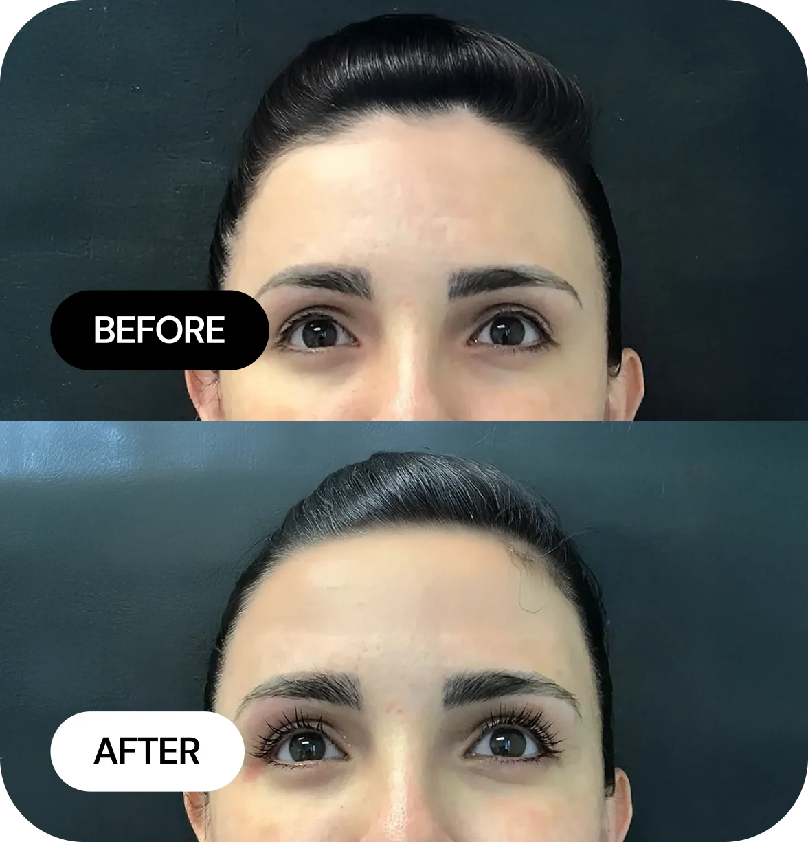 Lash Lift & Tint before and after